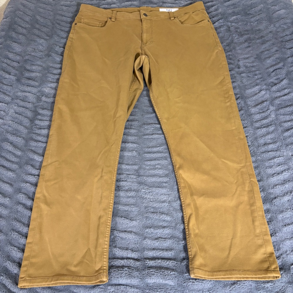 tpj The Perfect Jean Mens 40x32 Athletic Fit Camel Tan Stretch Pants JD9V3T0B32